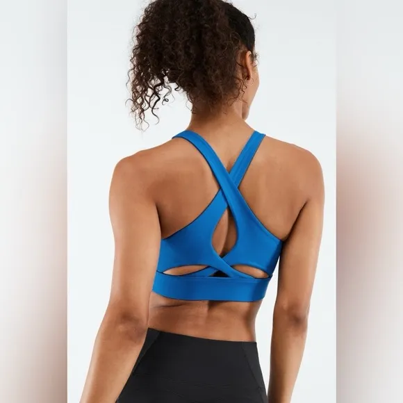 Fabletics No-Bounce High Impact Sports Bra in Electric Blue Size Medium