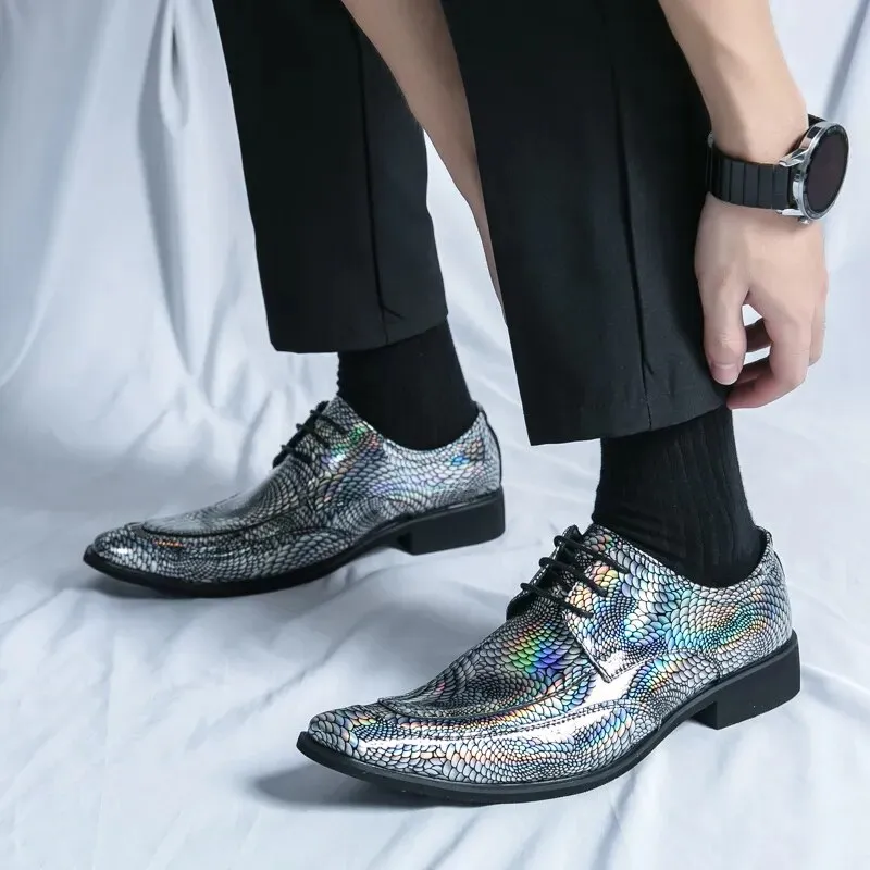 Fashion Green Men's Dress Shoes Comfortable Pointed Toe Urban Luxury Designer Leather Shoes Men Chelsea Shoes chaussures hommes