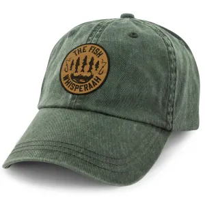 Fish Whisperaah "Wood Grain" Patch Washed Dad Hat