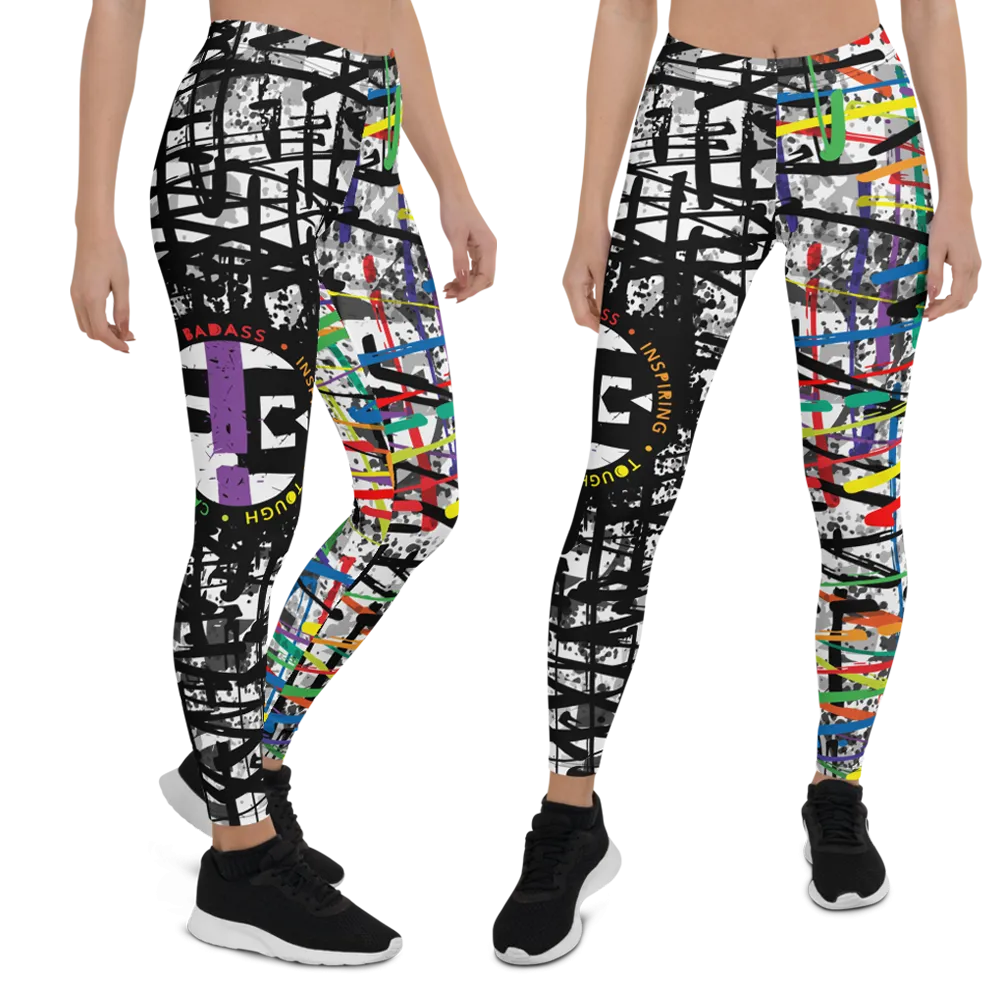 Fit Bitch - Leggings - Criss Cross Rainbow