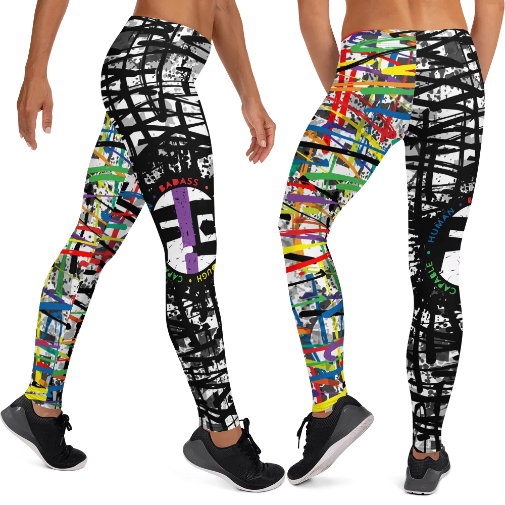 Fit Bitch - Leggings - Criss Cross Rainbow