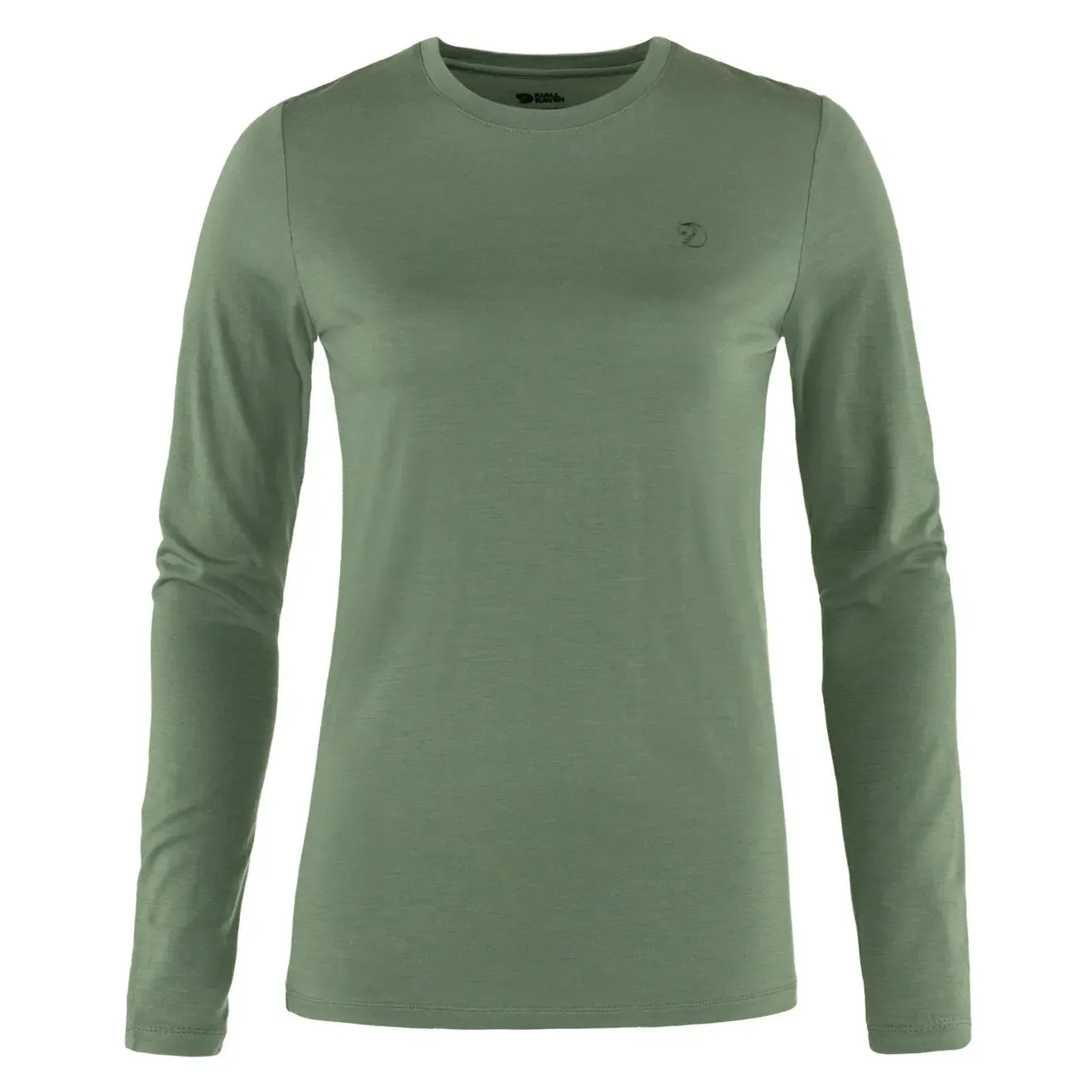 Fjallraven Womens Abisko Wool LS T-Shirt Patina Green