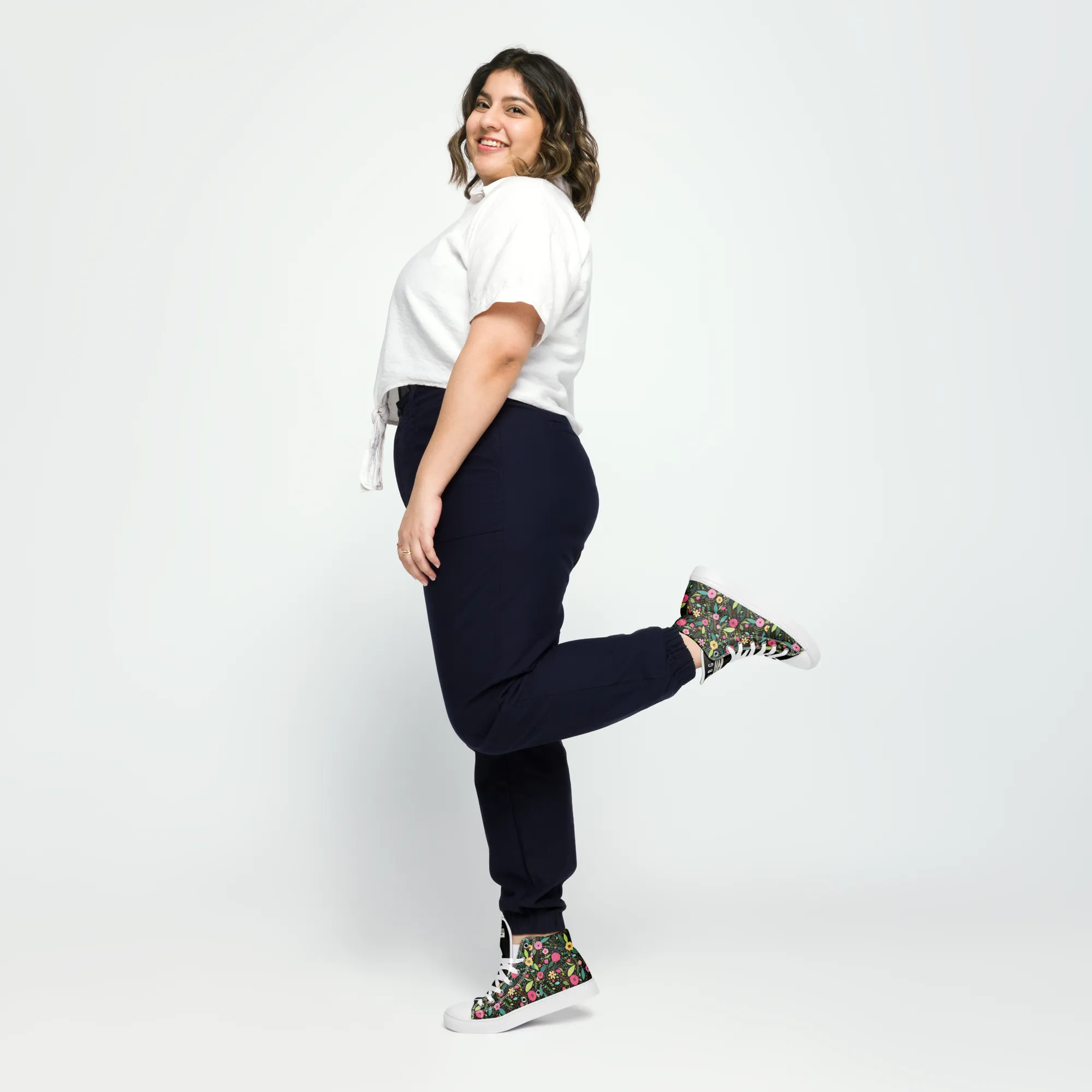 Flora - Women’s high top canvas shoes