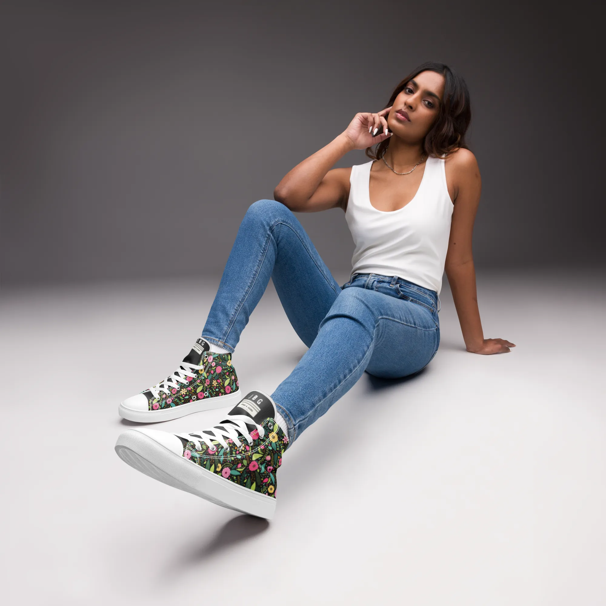 Flora - Women’s high top canvas shoes