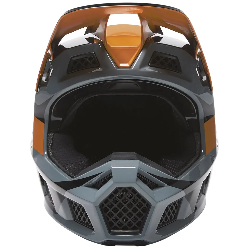 FOX V3 RS RIET HELMET ECE [BLACK/GOLD]
