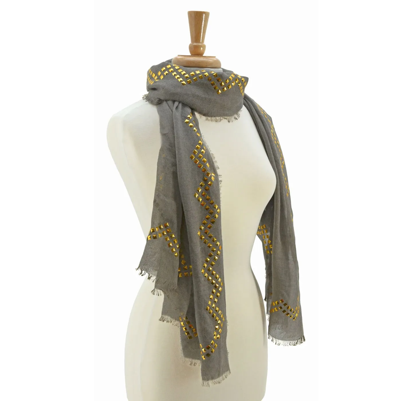 Gala Solid Embellished Scarf