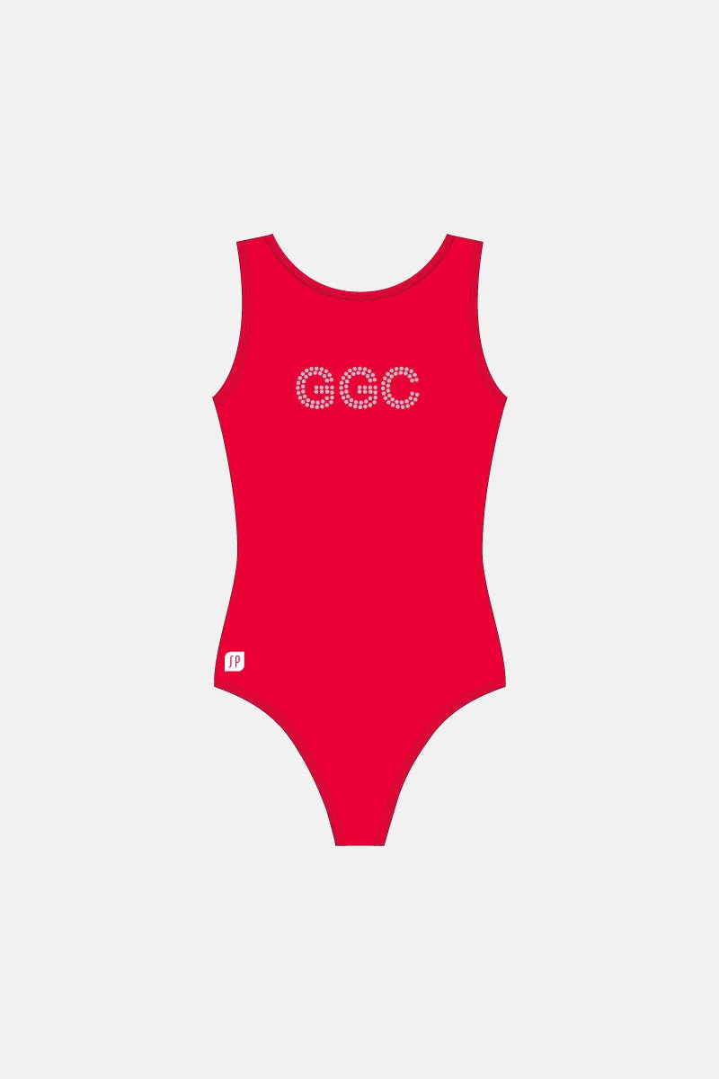 Girls GGC Red Podium Leotard