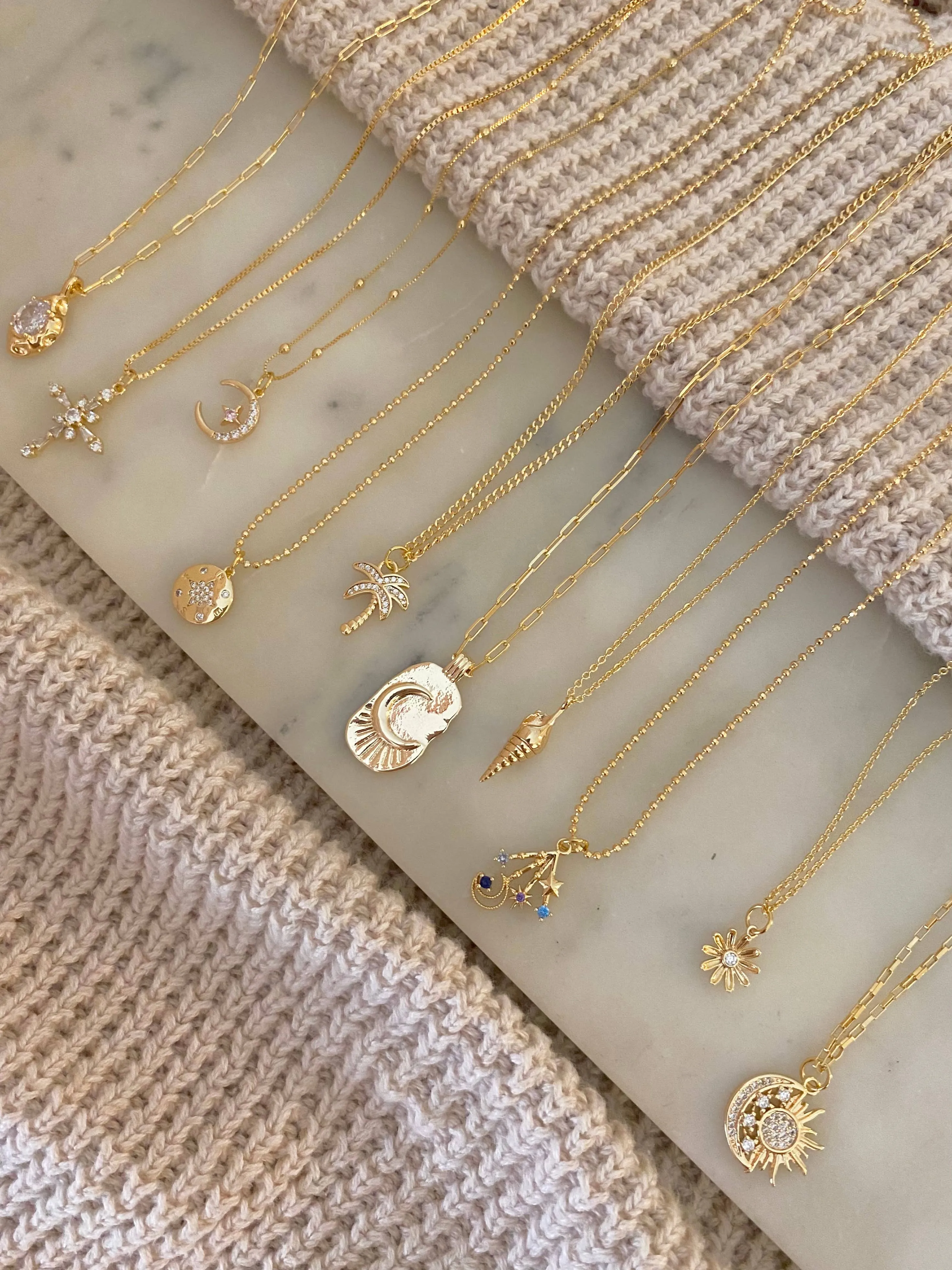 Glass Rock 18K Filled Necklace
