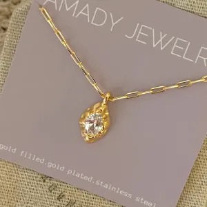 Glass Rock 18K Filled Necklace