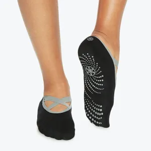 GRIPPY YOGA BARRE SOCKS - BLACK/GRAY