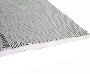 Heat Shield - HeatShield Armor - 1/2 in Thick x 18 in Wide x 4 ft Long - 1800 Degrees - Aluminized Multi-layer Cloth - Each