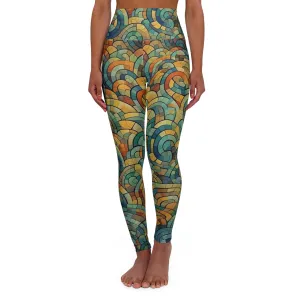 High Waisted Leggings - PointillistNebula