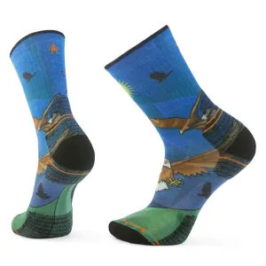 Hike Eagle Print Crew Socks - Targeted Cushion - SW002684
