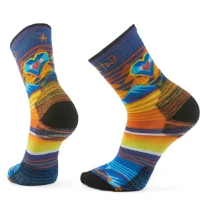 Hike Open Hearts Print Crew Socks - Targeted Cushion - SW002942