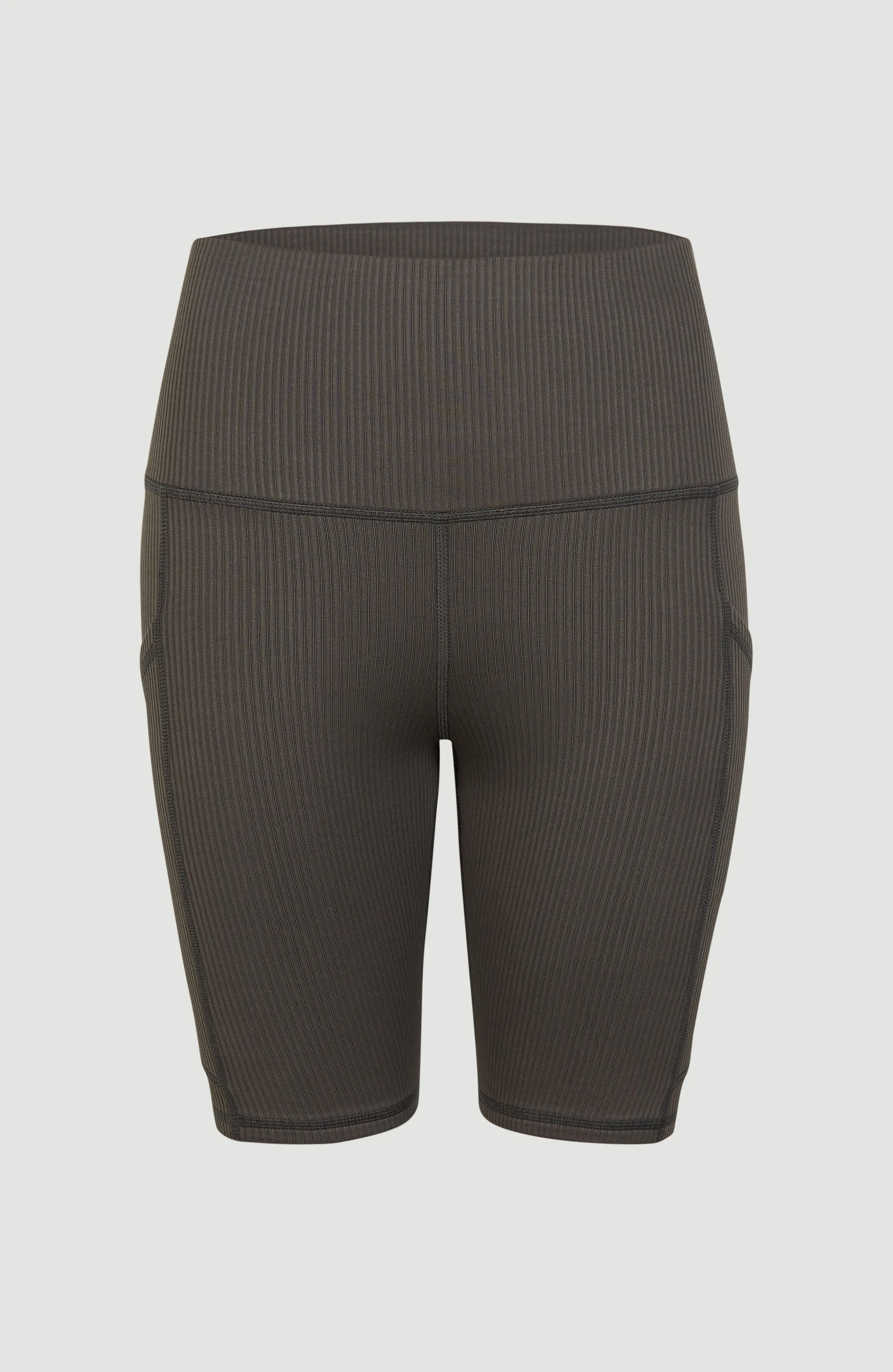 Hike Ribbed High Waist Shorts | Raven