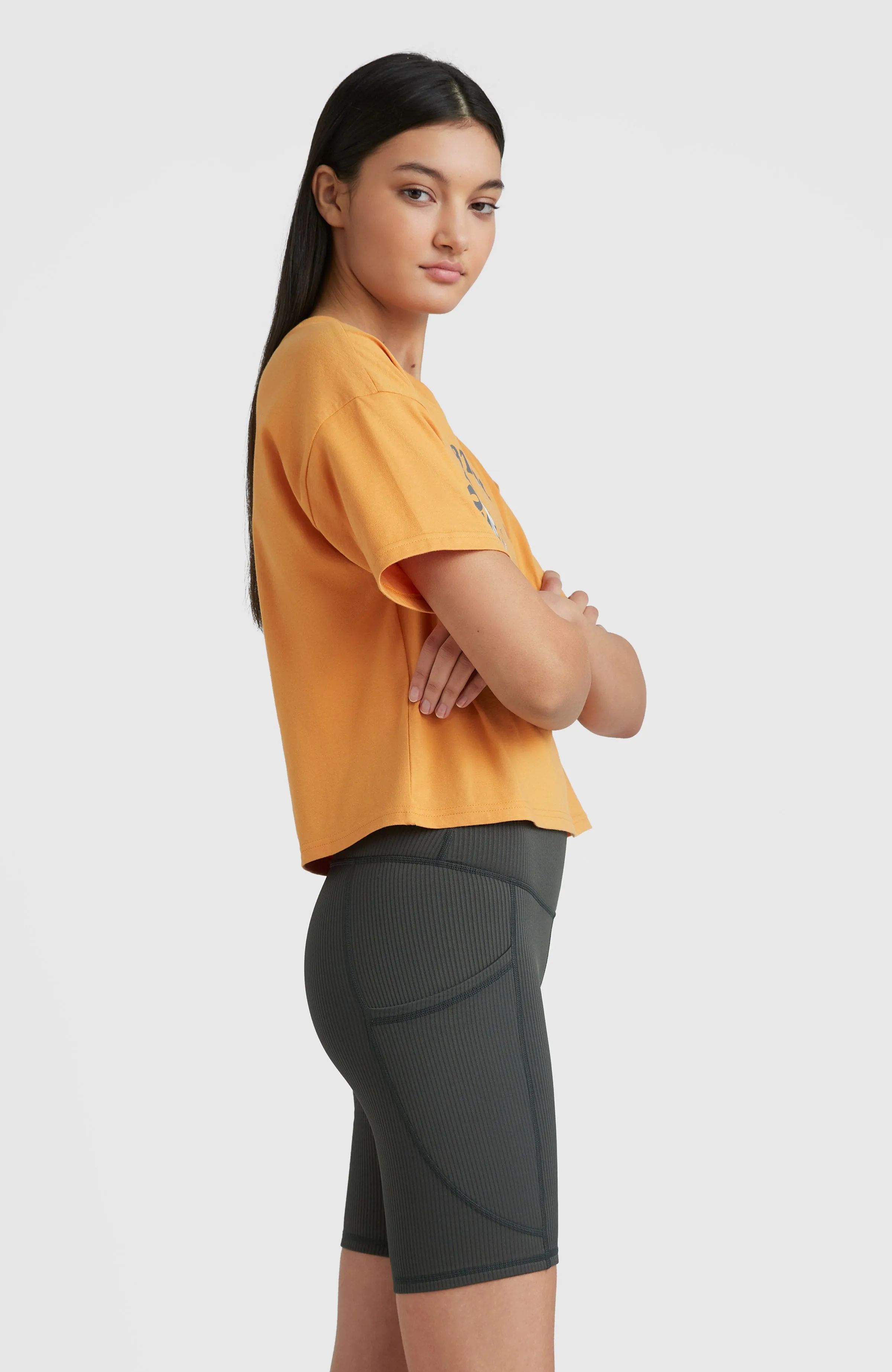 Hike Ribbed High Waist Shorts | Raven