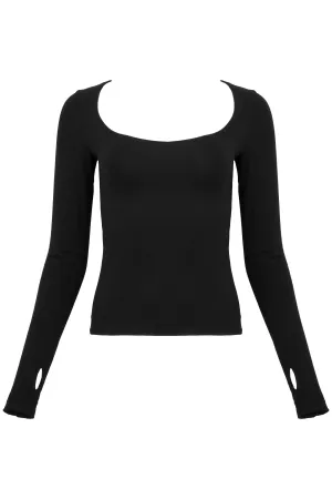 Jane Reversible Long Sleeve Top - Black