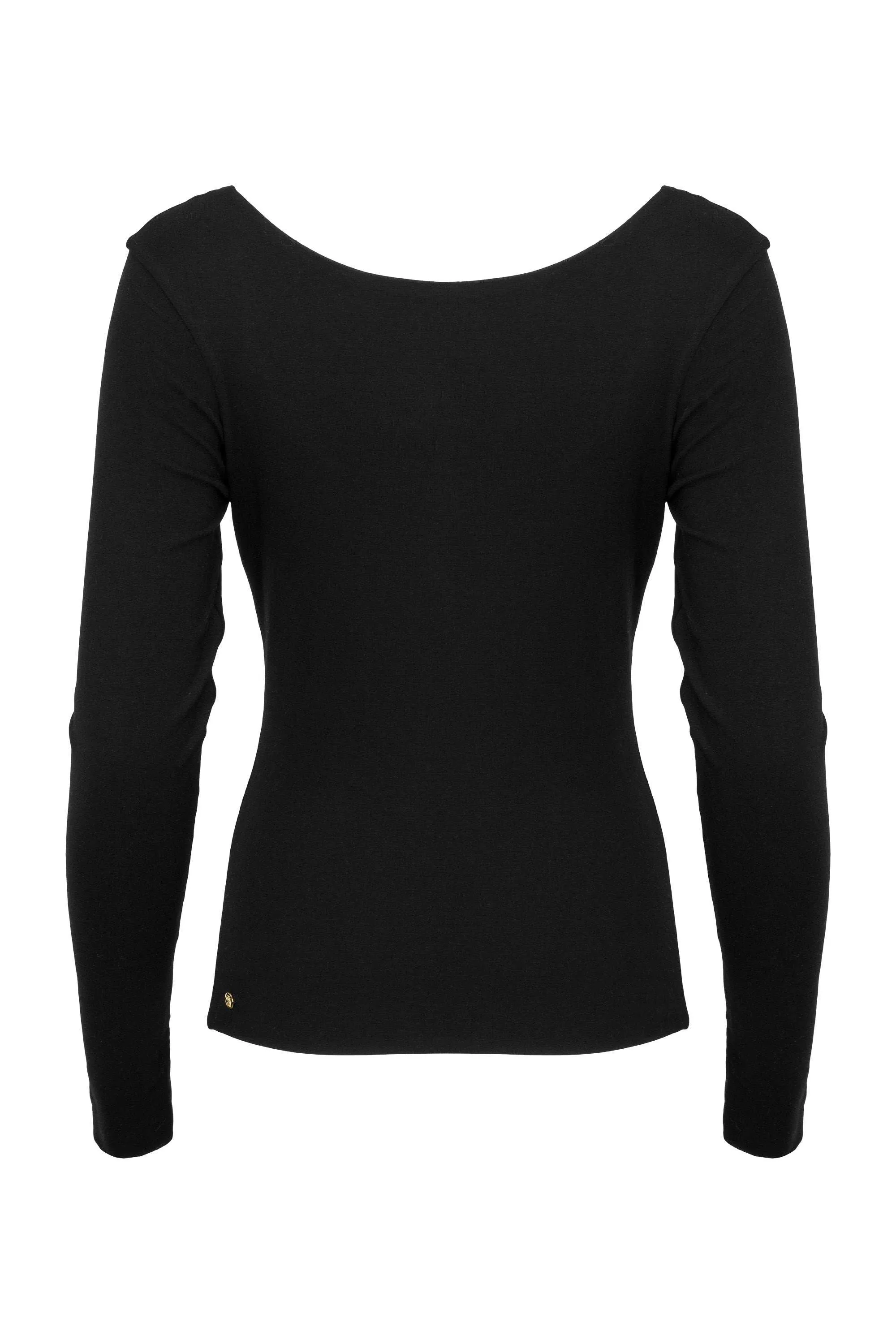 Jane Reversible Long Sleeve Top - Black