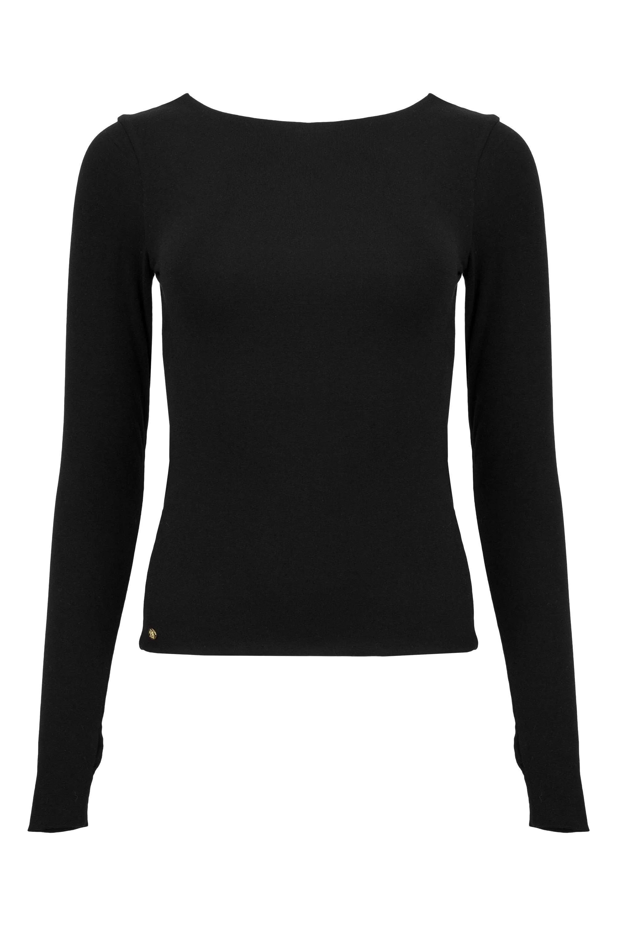 Jane Reversible Long Sleeve Top - Black