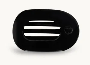 Jet Black Small Flat Round Hair Clip