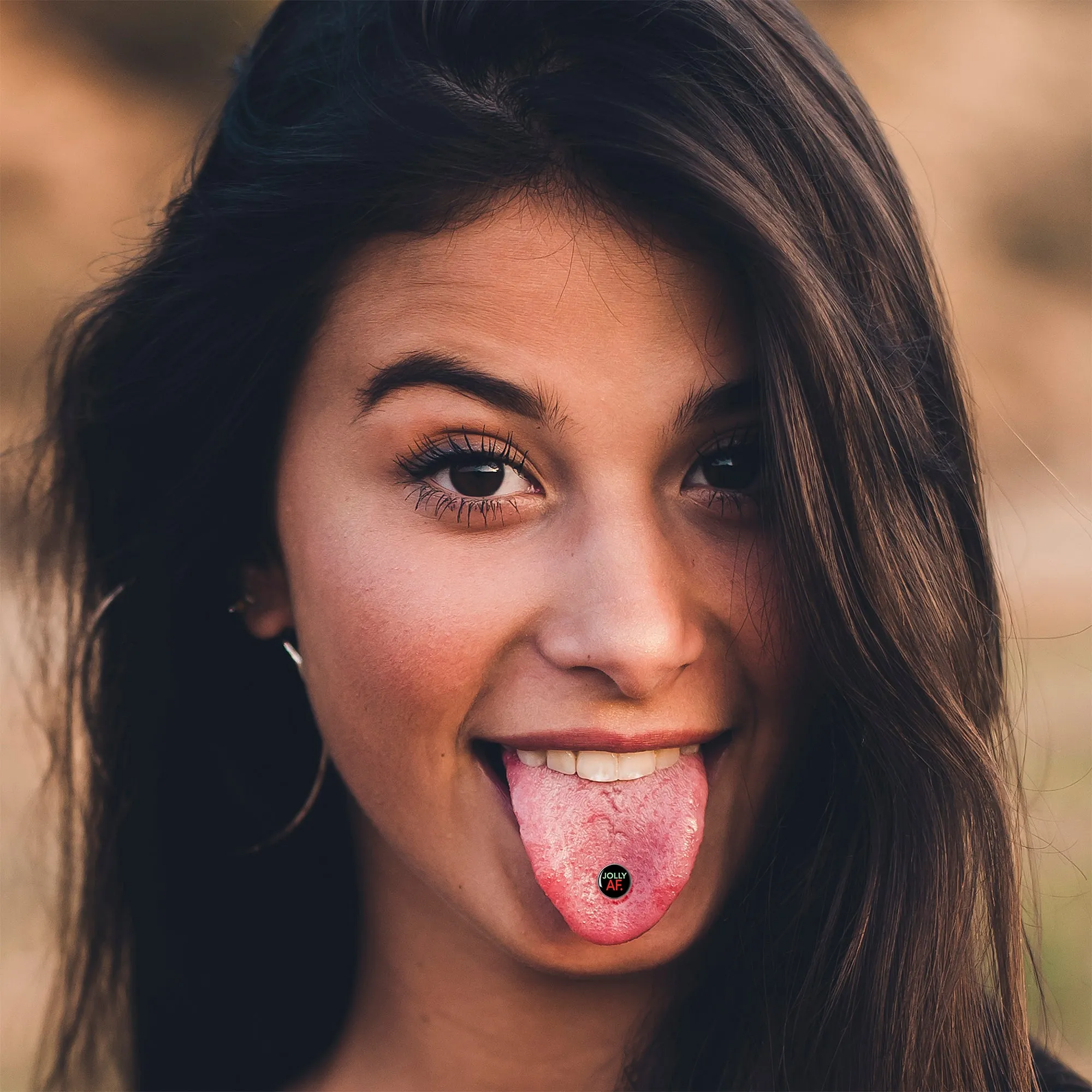 Jolly AF Festive Holiday Barbell Tongue Ring