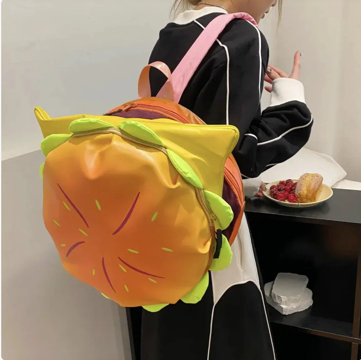 Large Capacity Multi-layer Hamburger Schoolbag
