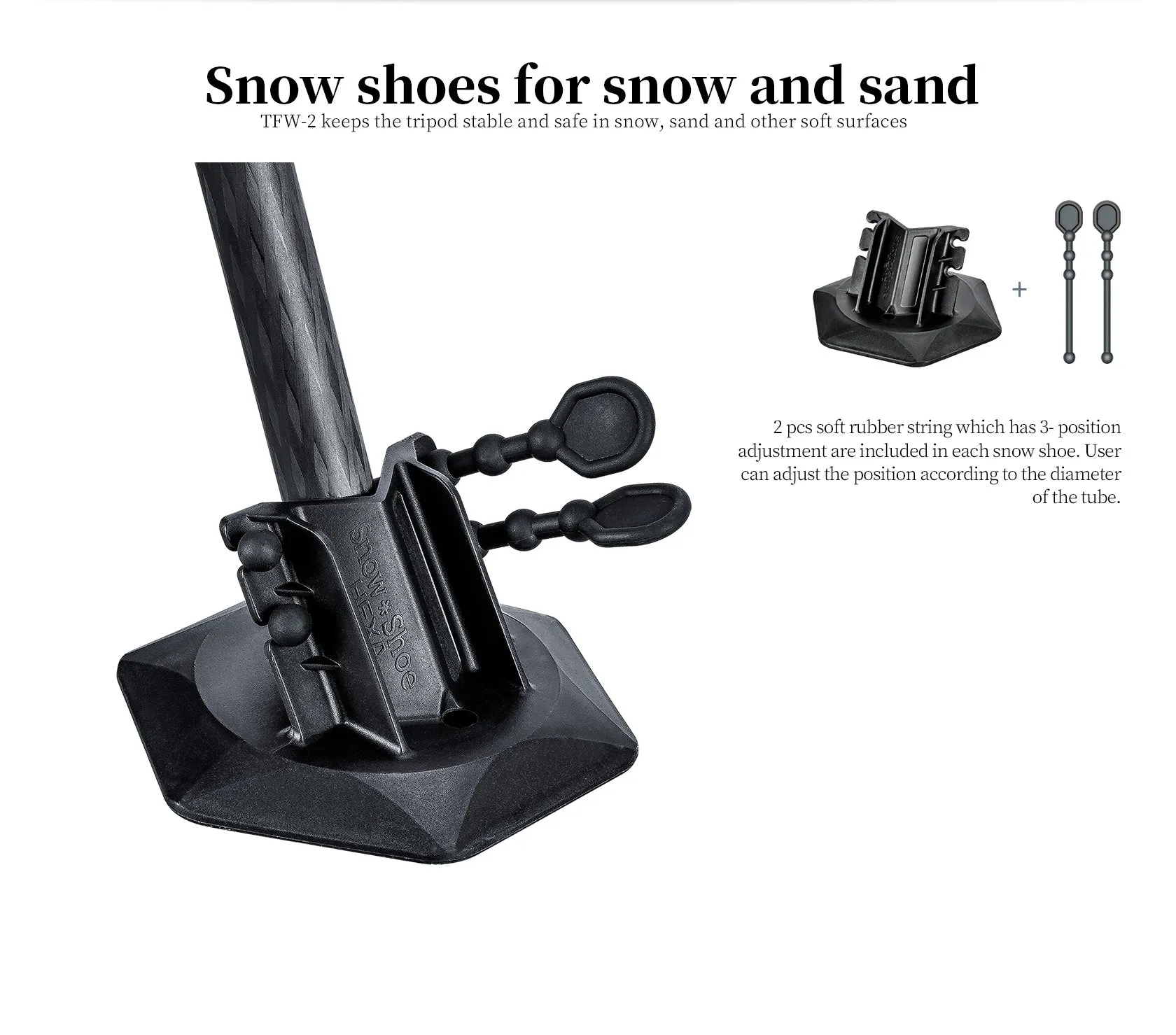 Leofoto TFW-2 Set of 3 Universal Snow / Sand Shoes 144mm Feet For Tripod