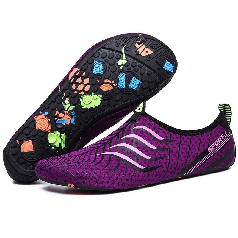 Lightweight Water Sneakers Women Swimming Slippers Oversize Aqua Shoes Quick-Drying Beach Walking Sandals Soft Flat Yoga Sneaker
