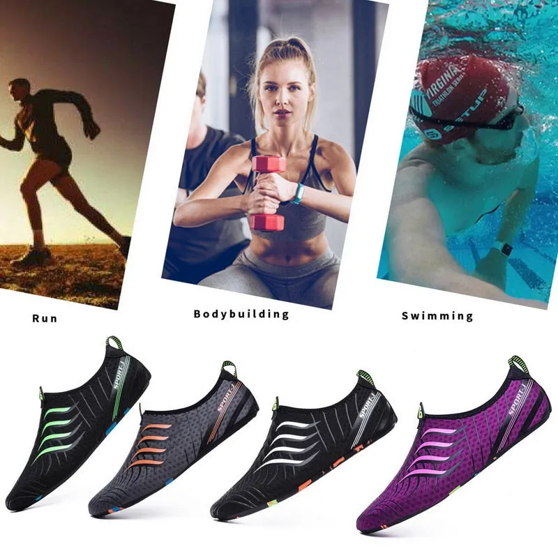 Lightweight Water Sneakers Women Swimming Slippers Oversize Aqua Shoes Quick-Drying Beach Walking Sandals Soft Flat Yoga Sneaker