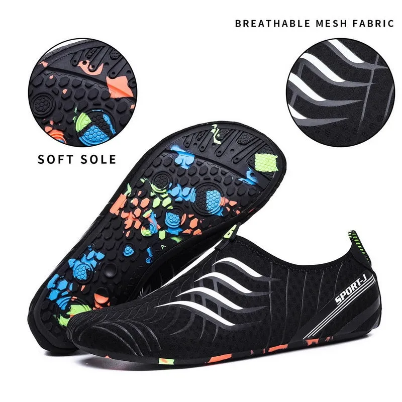 Lightweight Water Sneakers Women Swimming Slippers Oversize Aqua Shoes Quick-Drying Beach Walking Sandals Soft Flat Yoga Sneaker