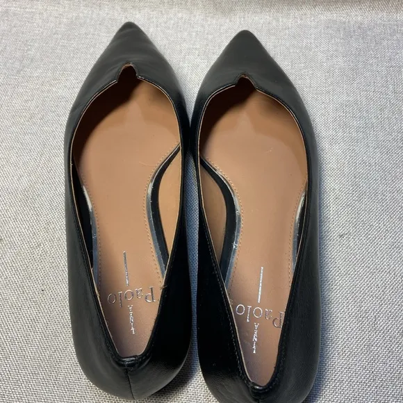 Linea Paolo PRESTA | Notched Vamp Pointy Toe Flat Shoes Size 8,5.