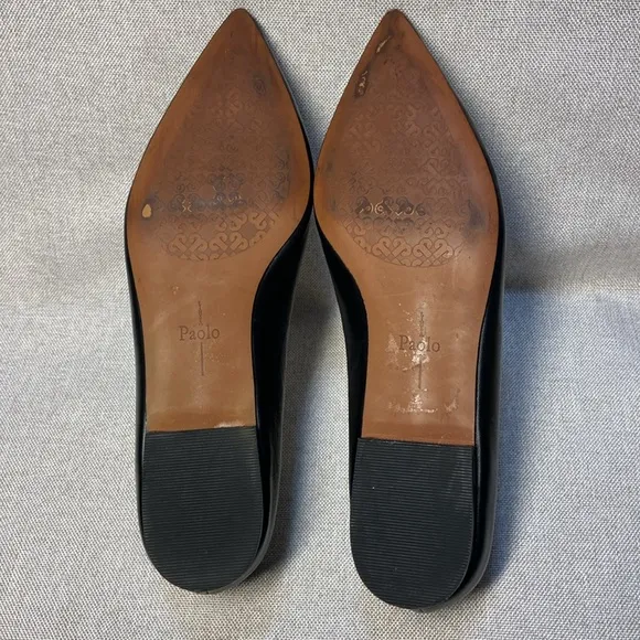 Linea Paolo PRESTA | Notched Vamp Pointy Toe Flat Shoes Size 8,5.