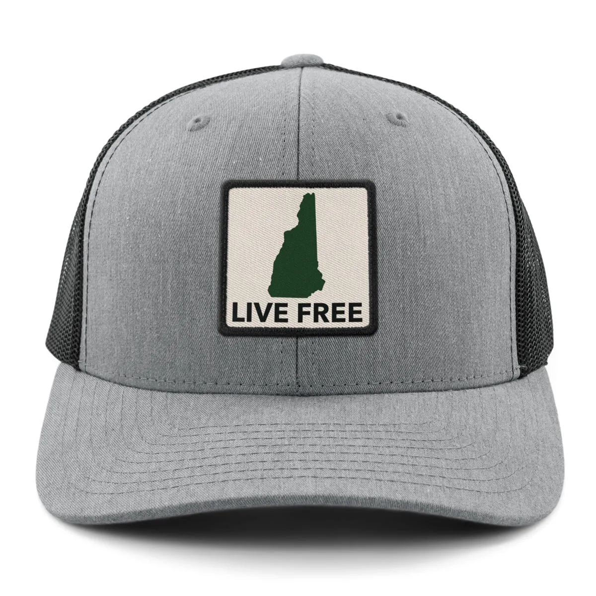 Live Free New Hampshire Printed Patch Classic Snapback Trucker