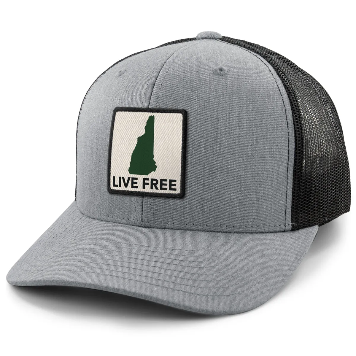 Live Free New Hampshire Printed Patch Classic Snapback Trucker