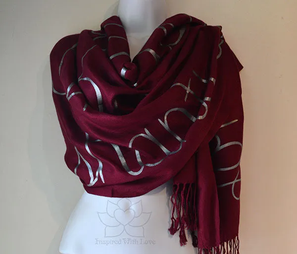 Lokah Samastah Sukhino Bhavantu OM Shanti Scarf