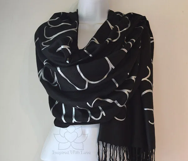 Lokah Samastah Sukhino Bhavantu OM Shanti Scarf