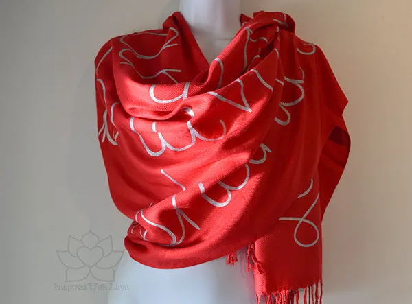 Lokah Samastah Sukhino Bhavantu OM Shanti Scarf