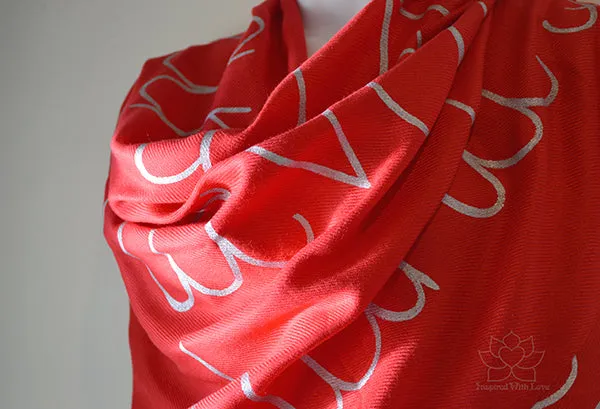 Lokah Samastah Sukhino Bhavantu OM Shanti Scarf