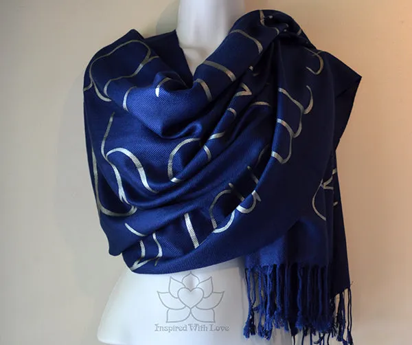 Lokah Samastah Sukhino Bhavantu OM Shanti Scarf