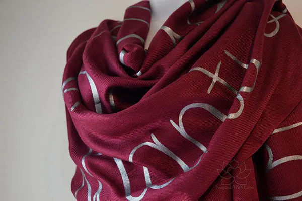 Lokah Samastah Sukhino Bhavantu OM Shanti Scarf