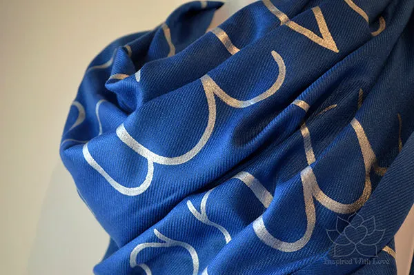 Lokah Samastah Sukhino Bhavantu OM Shanti Scarf