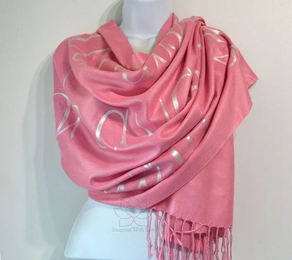 Lokah Samastah Sukhino Bhavantu OM Shanti Scarf