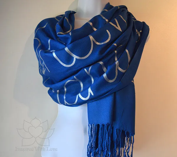 Lokah Samastah Sukhino Bhavantu OM Shanti Scarf