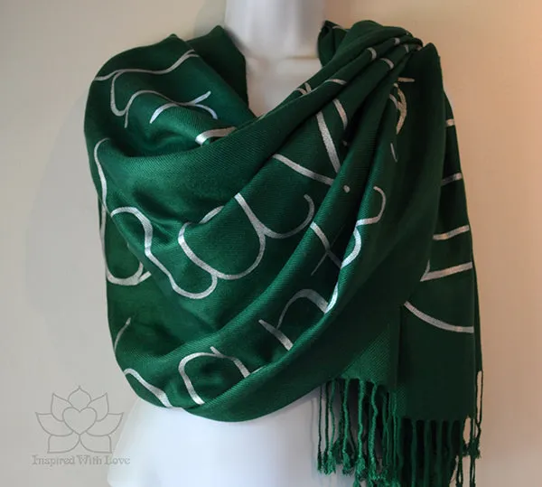 Lokah Samastah Sukhino Bhavantu OM Shanti Scarf