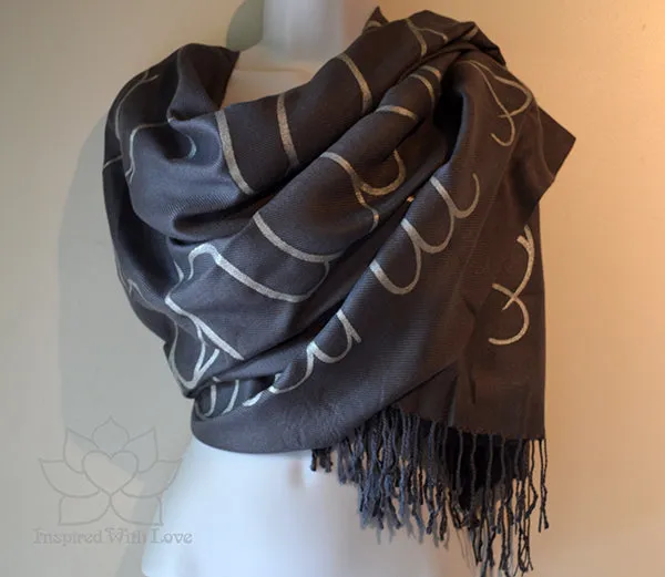 Lokah Samastah Sukhino Bhavantu OM Shanti Scarf