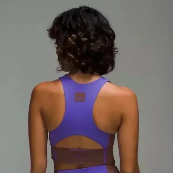 Lululemon Hike to Swim High Coverage Purple/Brown Bra