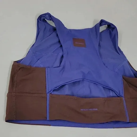 Lululemon Hike to Swim High Coverage Purple/Brown Bra