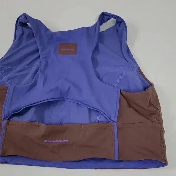 Lululemon Hike to Swim High Coverage Purple/Brown Bra