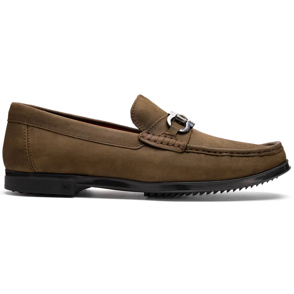 Marco Di Milano Atrani in Olive Suede Loafers