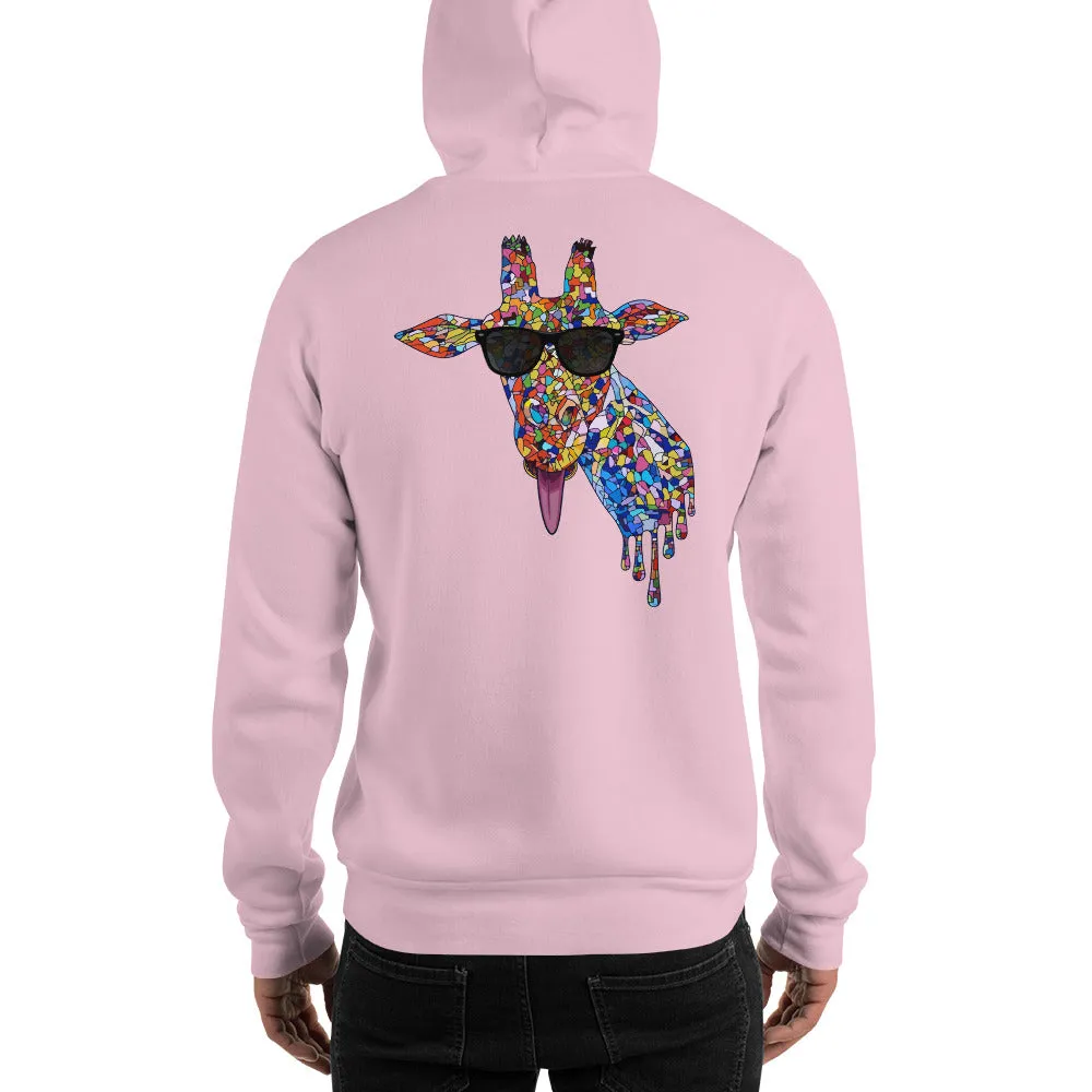 Men's Sunglasses & Tongue Out Giraffe Hoodie